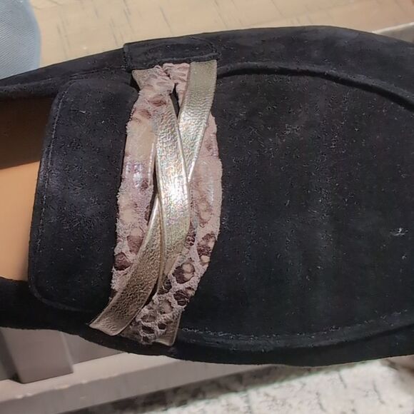 ZAQQ Qerp Velors Black Suede Barefoot Loafers Sz 38 - Picture 16 of 16